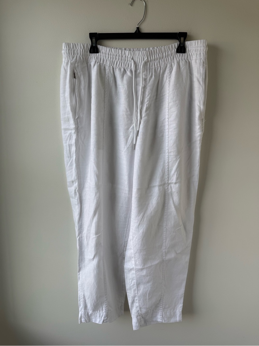 Athleta White Drawstring Jogger Pants